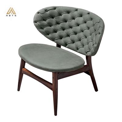 China Luxury High End Modern Furniture Living Room Furniture Chesterfield Button Tufted Loveseat Chair Hotel Room Genuine Leather Chair for sale