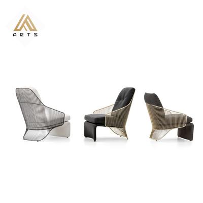 China Italian fashionable hot modern living room designer convertible lounge chair leisure sale fabric elegant chair for sale