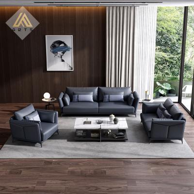 China Hot Selling Convertible 1 Seater 2 Modern Italian Corner Sofa Set Living Room Furniture 3 Seater Genuine Leather Sofas for sale