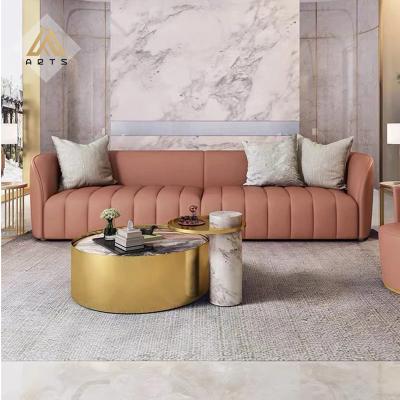 China Hot Sale Modular Living Room Furniture Loveseat Sofa Italian Designed Sofa Micro Fiber Leather Couch Luxury Sofa for sale