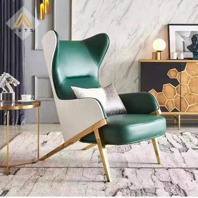 China Big sale new model fashion convertible modern micro fiber leather lounge chair metal legs lounge accent chair for sale