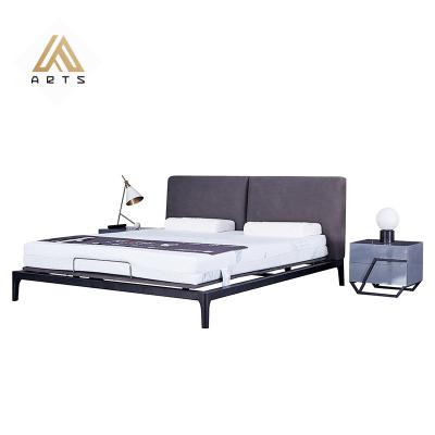 China Factory direct supply fashion bedroom furniture modern technology fabric luxury direct Foshan queen size bed for sale