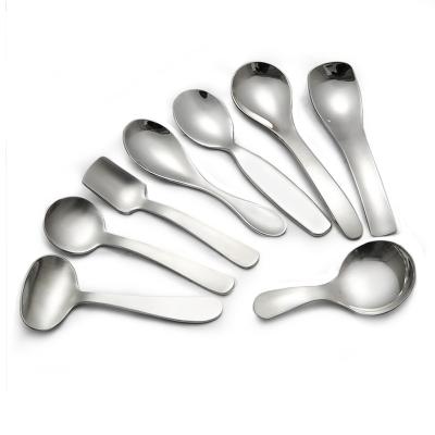 China Small Child Kids Ice Cream Dessert Spoon Portable Cutlery Sustainable Cute Stainless Steel Spoon for sale