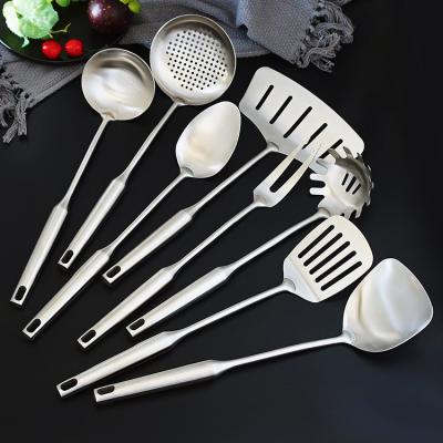 China Sustainable Heavy Duty 18-8 Handle Stainless Steel Hollow Kitchen Cookware Tool Kit for sale