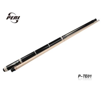 China Hard maple and ebony marquetry P-TE01 billiard cue stick with cue stripper P-TE01 for sale