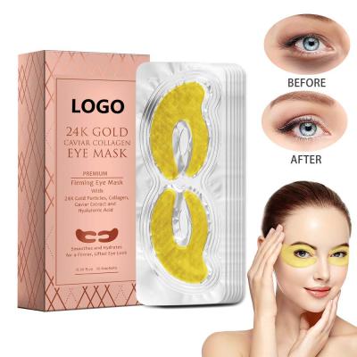 China Anti-Wrinkle Private Label Anti Wrinkle 24K Gold Collagen Eye Mask Under Eye Patches for sale