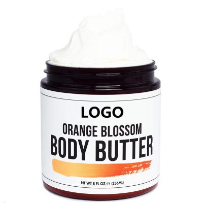 China Exfoliator Private Label Moisturizing Body Butter Orange Blossom Whipped Cream for sale