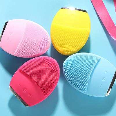 China Wholesale Silicone DEEP CLEANING Electric Cleansing Brush Home Face Wash Ultrasonic Vibrating Cleansing Brush For Deep Cleansing for sale