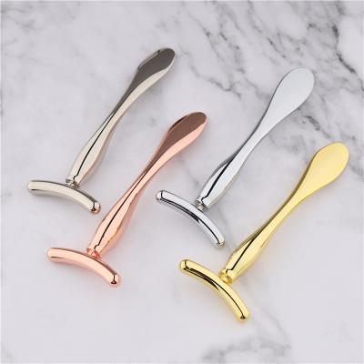 China Wrinkle Remover T Shape Cosmetic Metal Eye Cream Stick Face Cream Spoon Face Lifting Eye Massager for sale