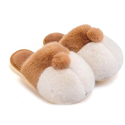 China Winter Fashion Trend Fashion Trend Custom Made Indoor Plush Warm Feet Cute Fluffy Animal Slippers for sale