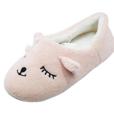 China Winter Kids Flat Shoes For Girls Cartoon Cotton Home Shoes Warm Plush Indoor Kids Floor Slippers for sale