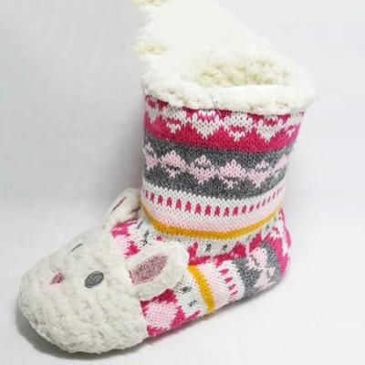 China Flat New Design Lovely Rabbit Embroider Home Bootie For Kids for sale