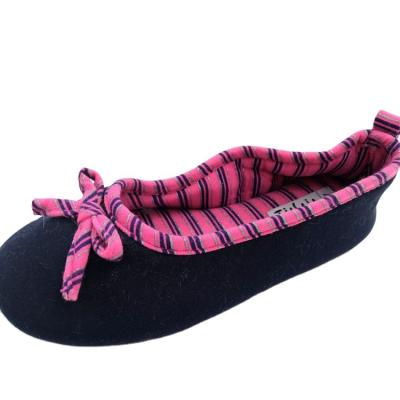 China Breathable Soft Flat Cloth Woman Ballerina Bowknot Style Bowknot Shoes Indoor Ballet Slippers for sale