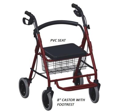 China Alum. Physiotherapy Rehabilitation of Rollator Walker Disabled Rollator with Seat for sale