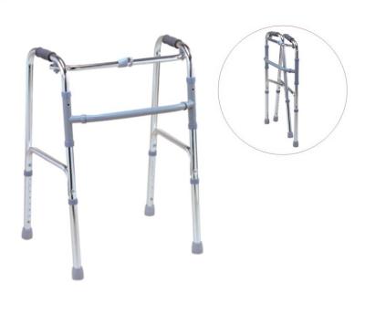 China Hot Sales Foshan Manufacturer Folding Medical Aluminum Step By Step Walker For Adults for sale