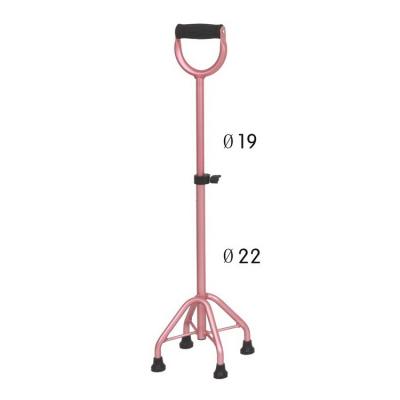 China Rehabilitation Therapy Supplies Disabled Equipment Four Adjustable Legs Stick / Quad Walking Cane for sale