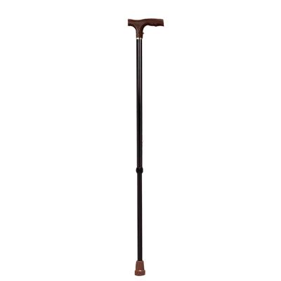 China Alum. Height Adjustable Walking Stick Old Man Brown Blind Handle Can Be Telescopic Walking Stick for sale