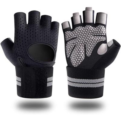 China Home\Gym\Support Customized LOGO Label Color Non-Slip Gym Sports Performance Sports Gloves Cycling Wristband Breathable Gloves for sale