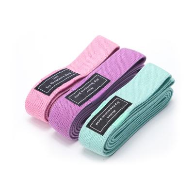 China Outdoor Home Yoga Shaping Other Custom Logo Anti Slip Fabric Resistance Loop Band Hip Exercise Wide Bands Anti Exercise Bands for sale