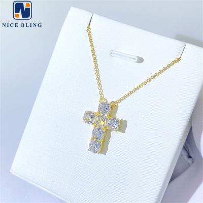 China CLASSIC silver 925 fashion moissanite VVS jewelry Hip Hop jewelry pass diamond test necklace silver VVS for women for sale