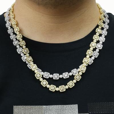 China Hiphop Hip Hop Chain Neckace in CZ Hip Hop Brass Stone Jewelry for sale