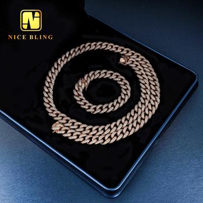 China Hiphop wholesale price iced out vvs1 silver moissanite s925 diamond 12mm cuban link chain vvs chain solid silver hip hop chain for sale