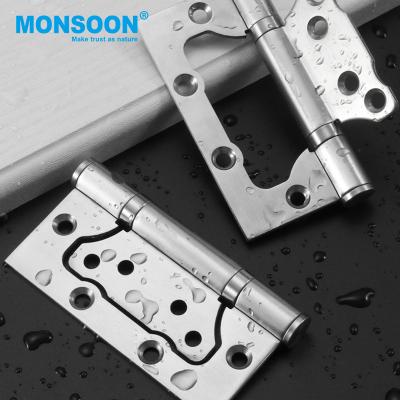 China 3 Inch Stainless Steel Door Hinge Furniture Hinge Kitchen Conceal Flat Main Door Hinge for sale