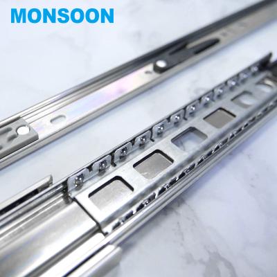 China MOSNOON Modern Heavy Duty Channel Ball Bearing Sideboard Rail Telescopic Drawer Slide for sale