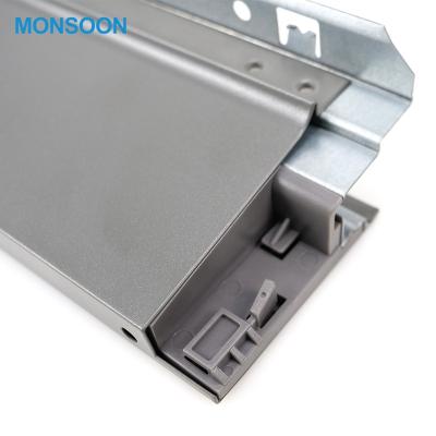 China Modern MONSON Kitchen Cabinet Box Metal Hardware Drawer System Soft Narrow Drawer Slides for sale