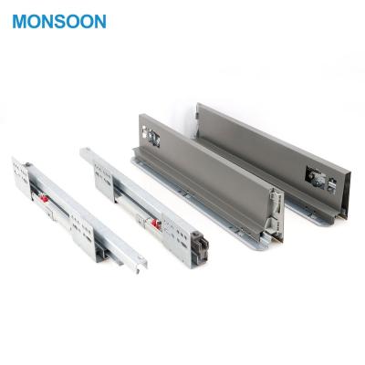 China Hot Sale Modern MONSON Box Drawer Soft Narrow Slim Slide For Furniture Kitchen Drawer Box for sale