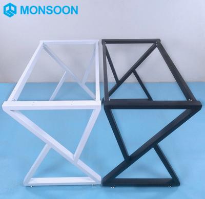 China Modern Telescopic Adjustable Table Legs Black Power Coated Iron Table Legs Metal Table Base for sale