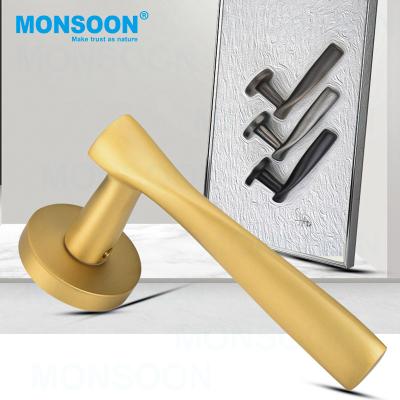 China New Design Door Handle Modern Aluminum Black Door Lock Handle Brass Door Handle for sale