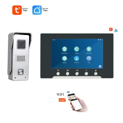 China Motion Detection 7 Inch LCD Screen 2.4G Wireless Smart Phone Video Door Phone Intercom for sale