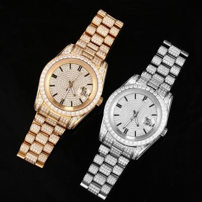 China Hot New Automatic Date Watch Men Zircon Diamond Watch Luxury Watches for sale