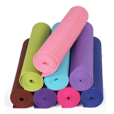 China PVC Yoga Mat Non Slip PVC Fitness Exercise Mat For Women And Men Yoga Pilates Floor And Gym Outdoor Workouts for sale