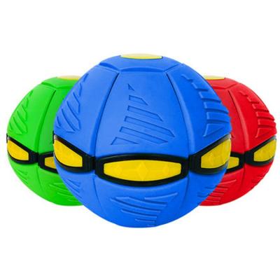 China 2021 Game Toy Kids Outdoor Garden Beach Flying Flat UFO Ball Magic Saucer Throw Disc Ball Toy With Led Light 21*6*22cm for sale