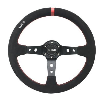 China Hot Sale Universal Car Steering Wheel Moto Parts Auto Racing Sports Steering Wheel for sale