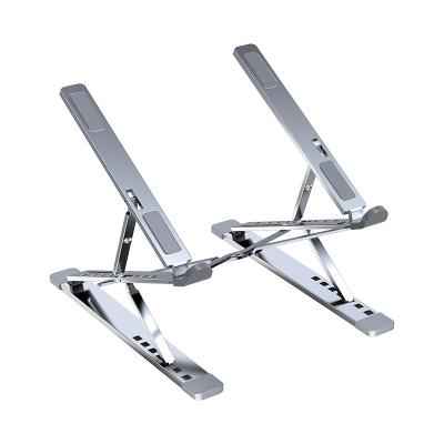 China High Quality Silver Aluminum Double-Layer Aviation Aluminum Alloy ODM Laptop Notebook Notebook Stand Adjustable Stand Holder for sale