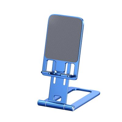 China Hit Metal Desktop Aluminum Alloy Mobile Phone Portable Tablet Stand Adjustable Foldable Mobile Phone Stand for sale