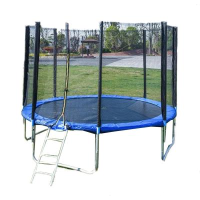 China With Protective Net Galvanized Tube 10FT Trampoline Big Fold Sales With Safety Edging for sale