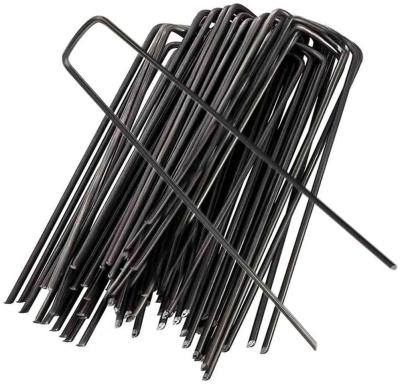 China Cheapest Outdoor Garden Stakes Lawn Plant Pin Lawn Pins Square Lawn Clip for sale