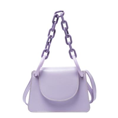 China 2021 Fashion Lady Chain Bags Crossbody Bag Handbags Simple Style PU Leather Permutation for sale