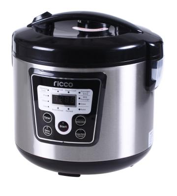 China Household Electric Cooker Multi Function 5L Electric Rice Cooker With CB Stainless Steel Outer Body for sale