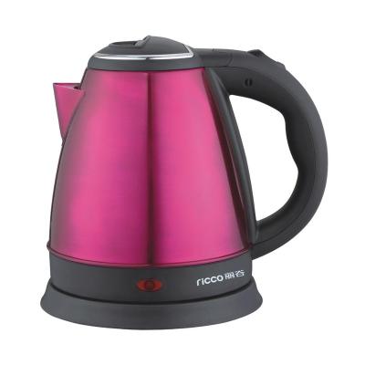 China 360 Degree Rotation Base Stainless Steel Electric Kettle With Color Outer Body for sale