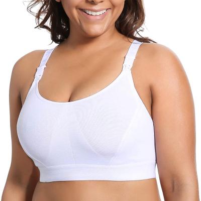 China Breathable Full Coverage Plus Size Sustainable Nursing Bra Breastfeeding Cotton Nursing Sports Maternity Bra for sale