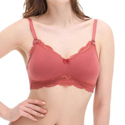 China Maternity Nursing Bra Women's Cotton Breathable Sexy Women Wireless Nursing Anti-allergy Soft Bra Wholesale for sale