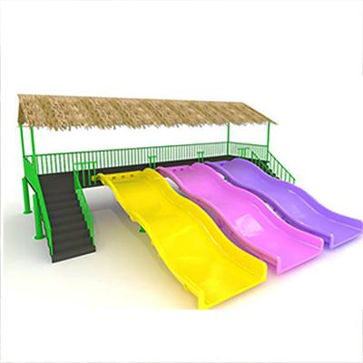 China New Metal COWBOY Family Wide Water Slide Design Kid Pool Equipment Water Slide for sale