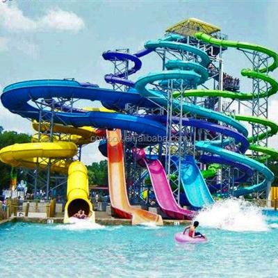 China Fiberglass Vending Water Amusement Park Extreme Spiral Water Slide for sale