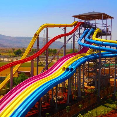 China cowboy water park equipment manufacturer rainbow competition water slide for water park 720 Person/H for sale