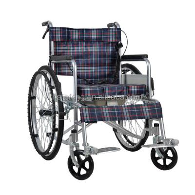 China Good Quality Comfortable And Hot Sale Steel Foldable Economical Cheapest Wheelchair for sale